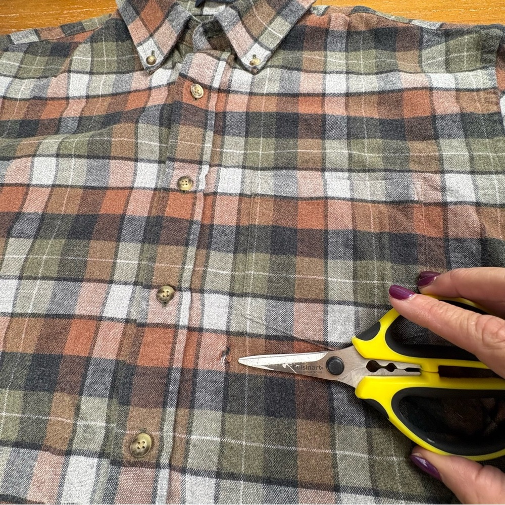 Pendleton Mason Men’s Plaid Flannel Shirt Button Down Orange Brown Cream Green - Picture 3 of 10